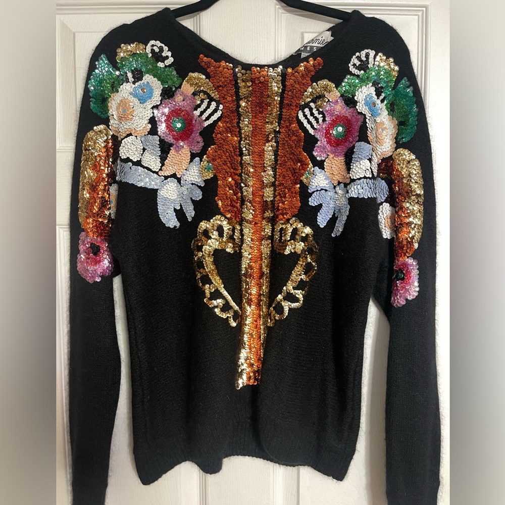 Vintage Marnie West sequin sweater